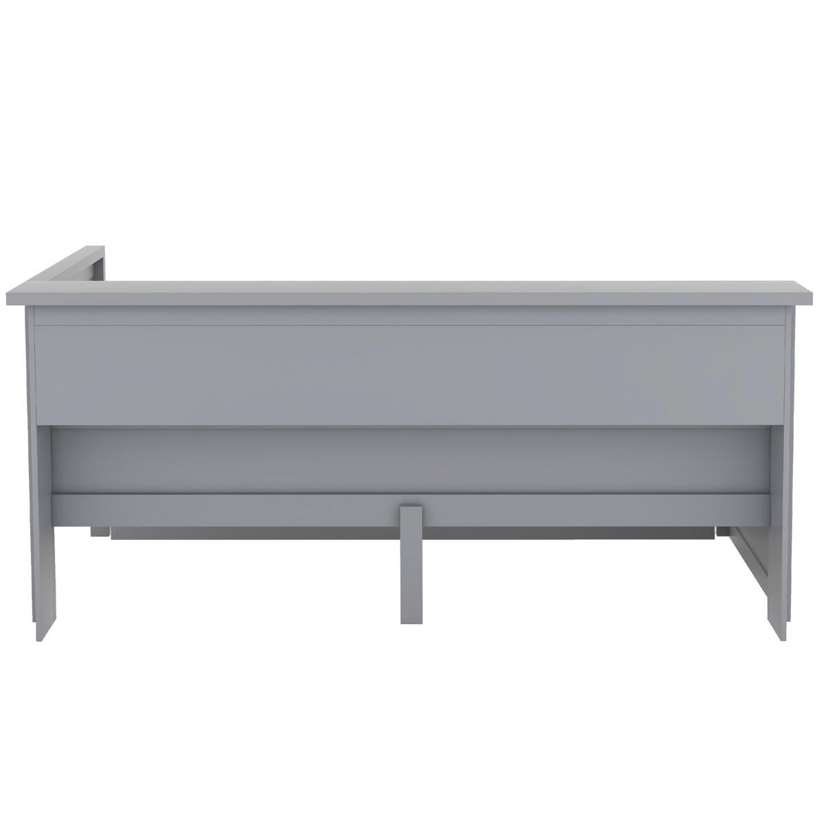 BETT 90/200 cm mit Ausziehbett, LED, USB und Stauraum in Grau - Grau, Holzwerkstoff (90/200cm) - BEAOK