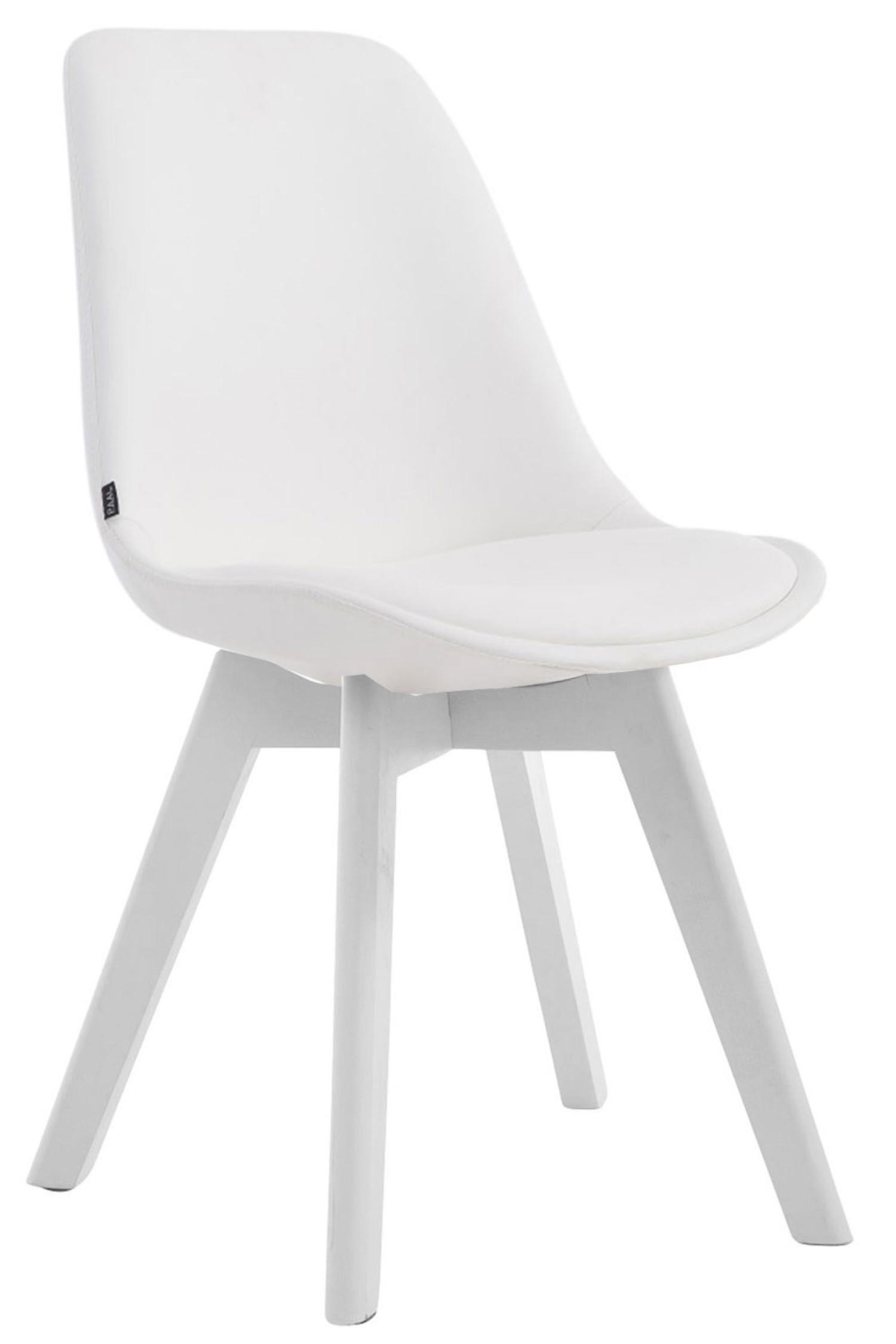 ESSZIMMERSTUHL Manolo, Kunstleder, Weiß weiß - Weiß, Holz/Textil (48/84/55cm) - TPFLiving