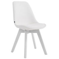 ESSZIMMERSTUHL Manolo, Kunstleder, Weiß weiß - Weiß, Holz/Textil (48/84/55cm) - TPFLiving