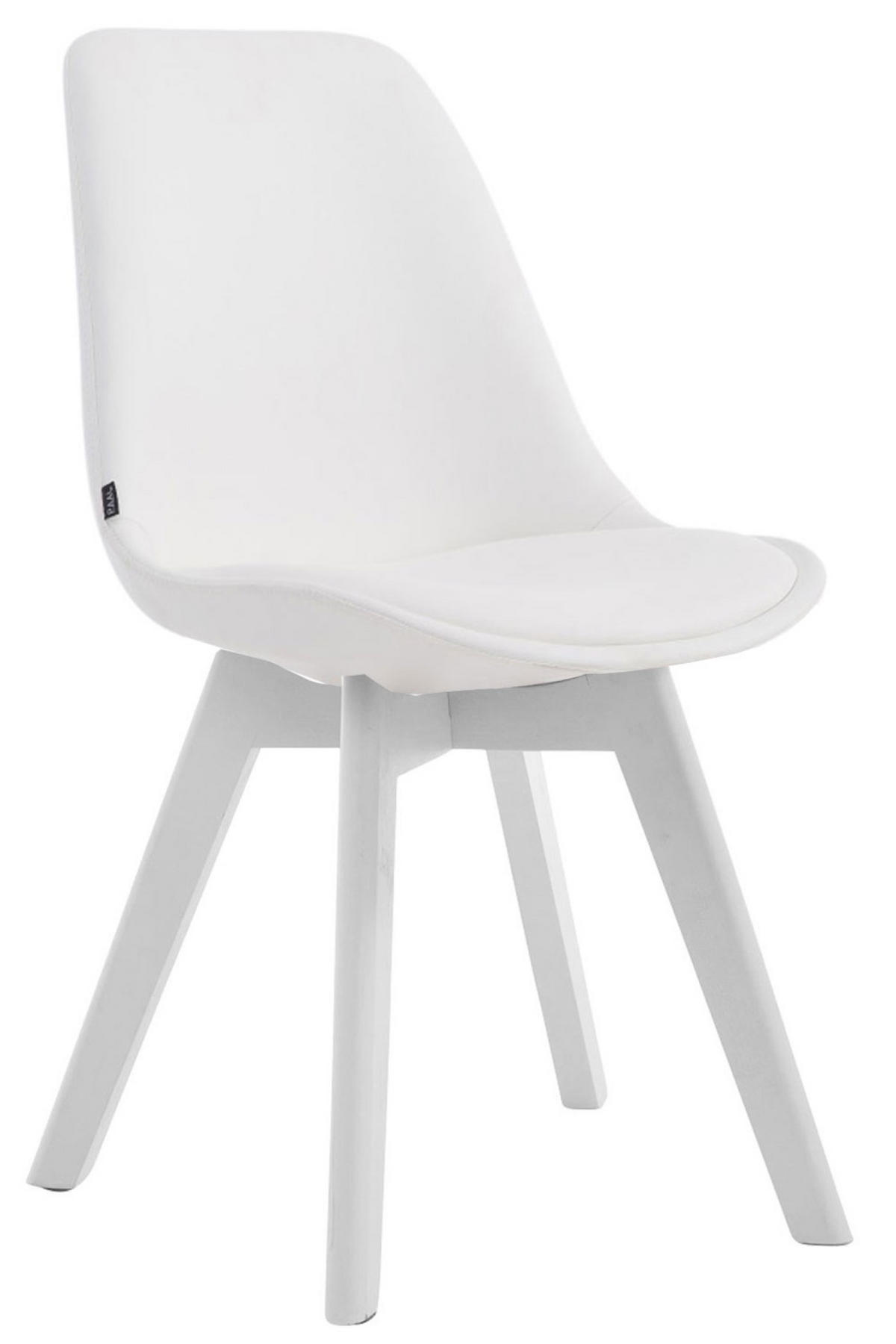 ESSZIMMERSTUHL Manolo, Kunstleder, Weiß weiß - Weiß, Holz/Textil (48/84/55cm) - TPFLiving