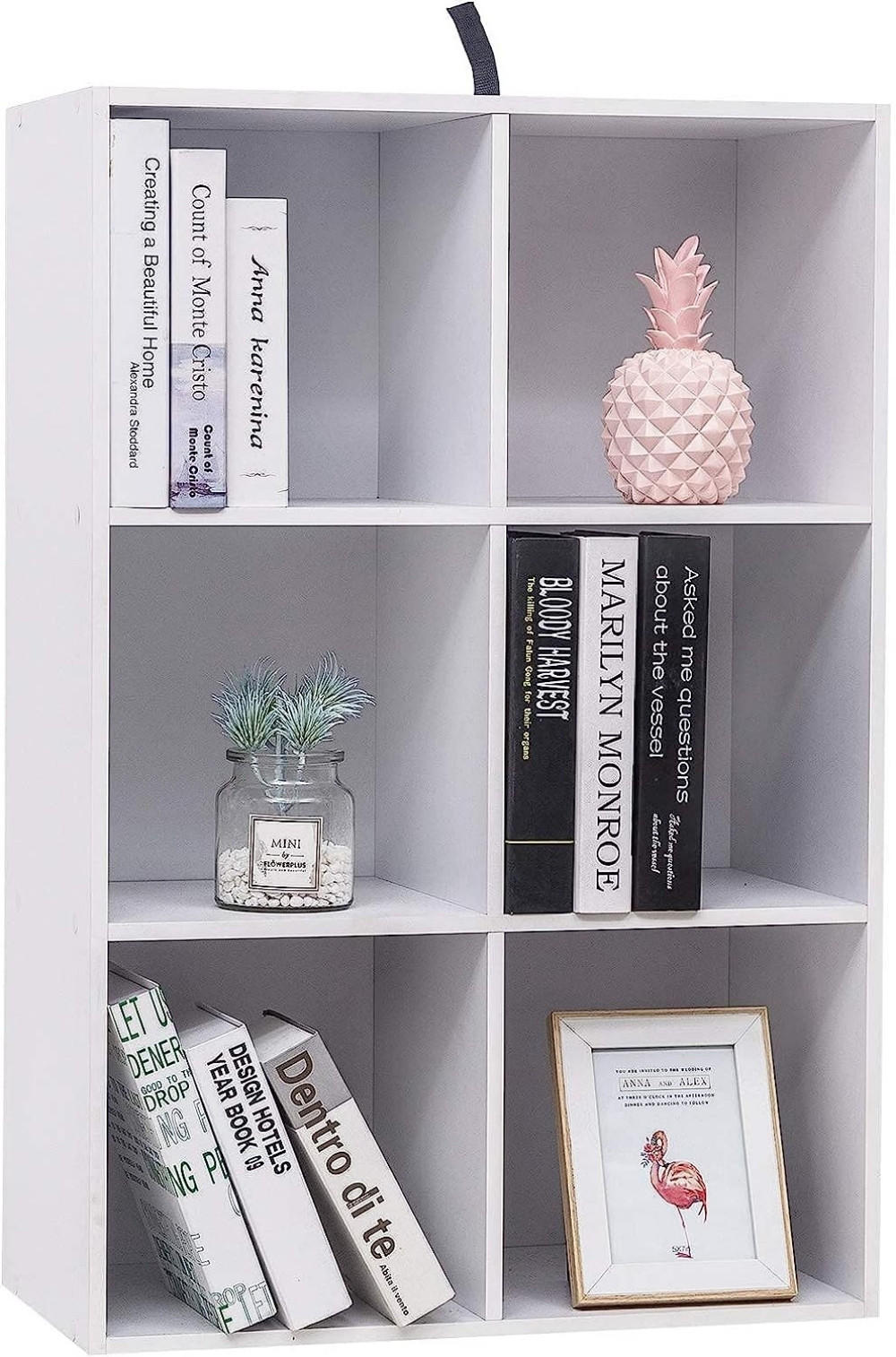 BÜCHERREGAL mit 6 Fächer, Holzwerkstoff, Weiß - Weiß, Holzwerkstoff (59.5/89/29cm) - Woltu