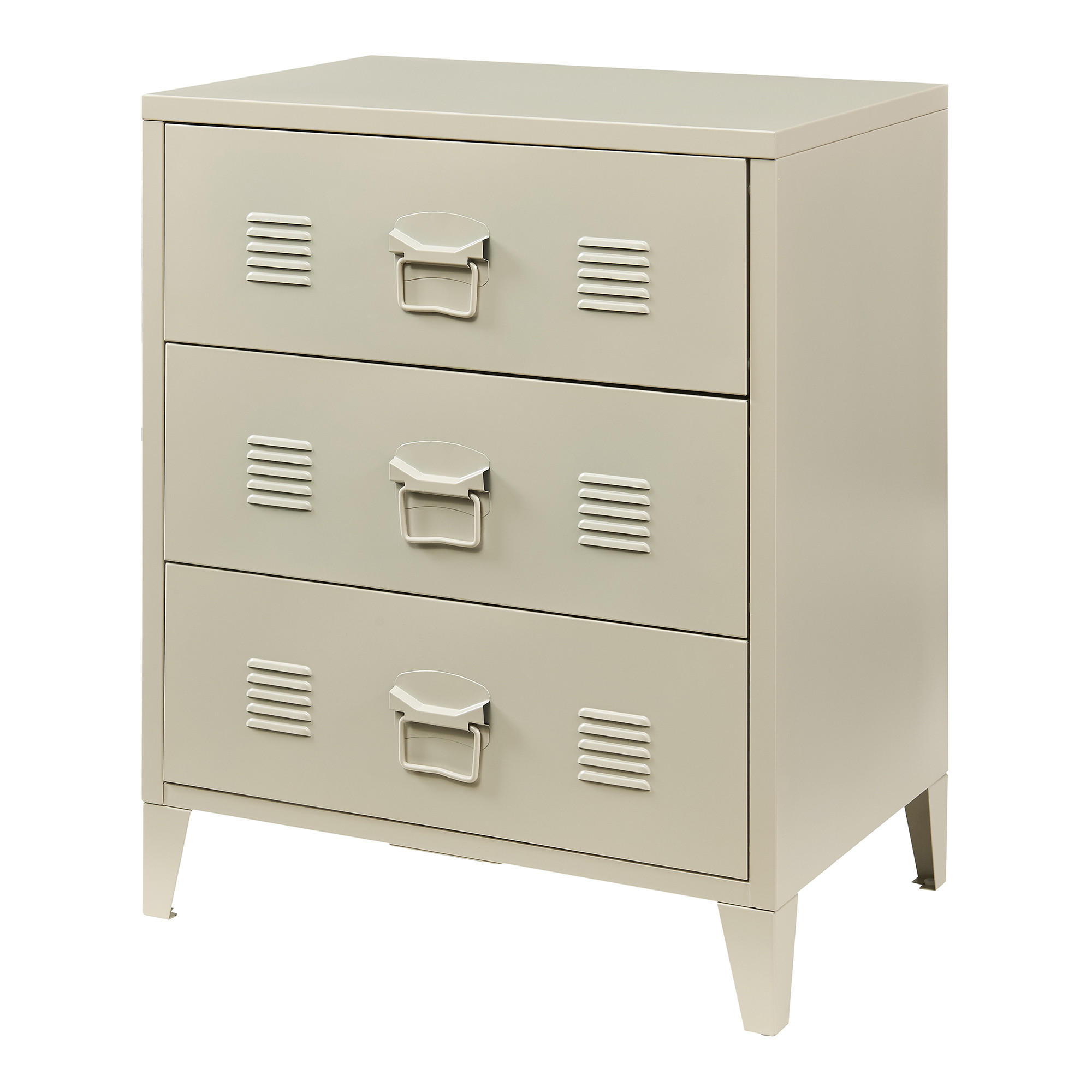 METALLSCHRANK Hämeenlinna - Beige, Metall (60/72/40cm) - [en.casa]
