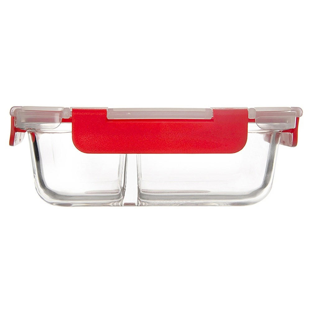 LUNCHBOX unterteilt 1,3 l Transparent - Transparent, Glas (18/7.5/23.5cm) - Orion 