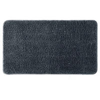 BADEZIMMERTEPPICH rutschfest 70 x 120 cm Dunkelgrau - Anthrazit, Textil (70/120cm)