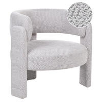 SESSEL Chenillegewebe Hellgrau Burea - Hellgrau, Textil (80/75/70cm) - Beliani