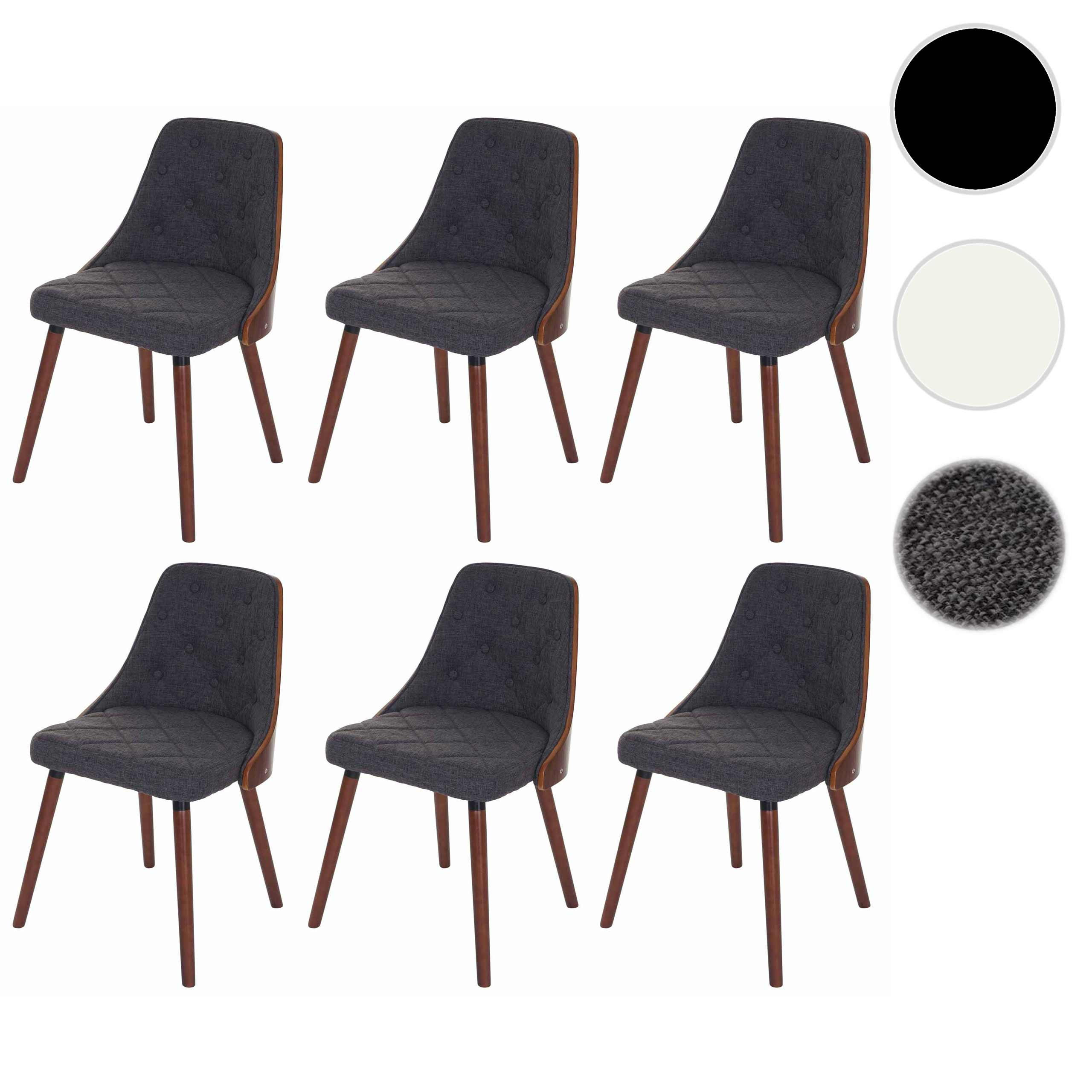 ESSZIMMERSTUHL Grau 6er-Set - Grau, Textil (50/82/53cm) - MCW