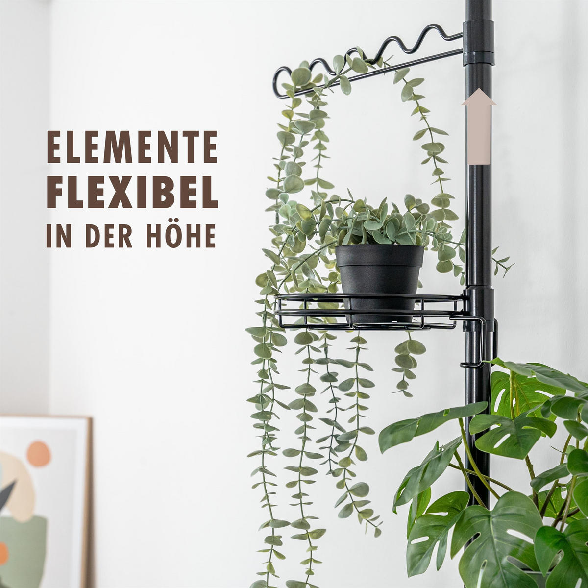 ZUSATZ-RANKHILFE, Metall, schwarz - Schwarz, Metall (4/3/30cm) - bremermann