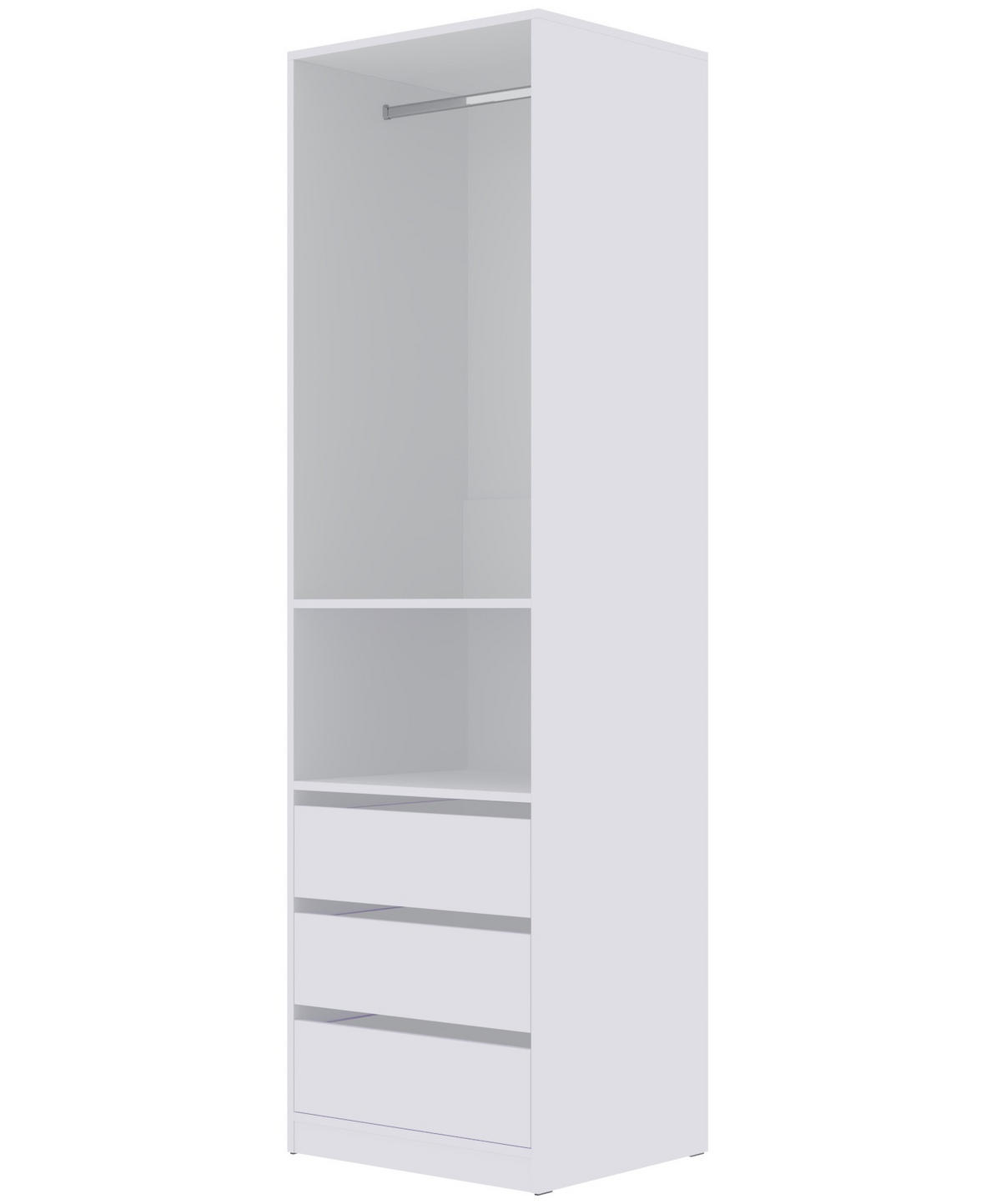 MEHRZWECKREGAL OFFEN TRES 04 Weiß 60/206/51 cm - Weiß, Holzwerkstoff (60/206/51cm) - Marmex Möbel