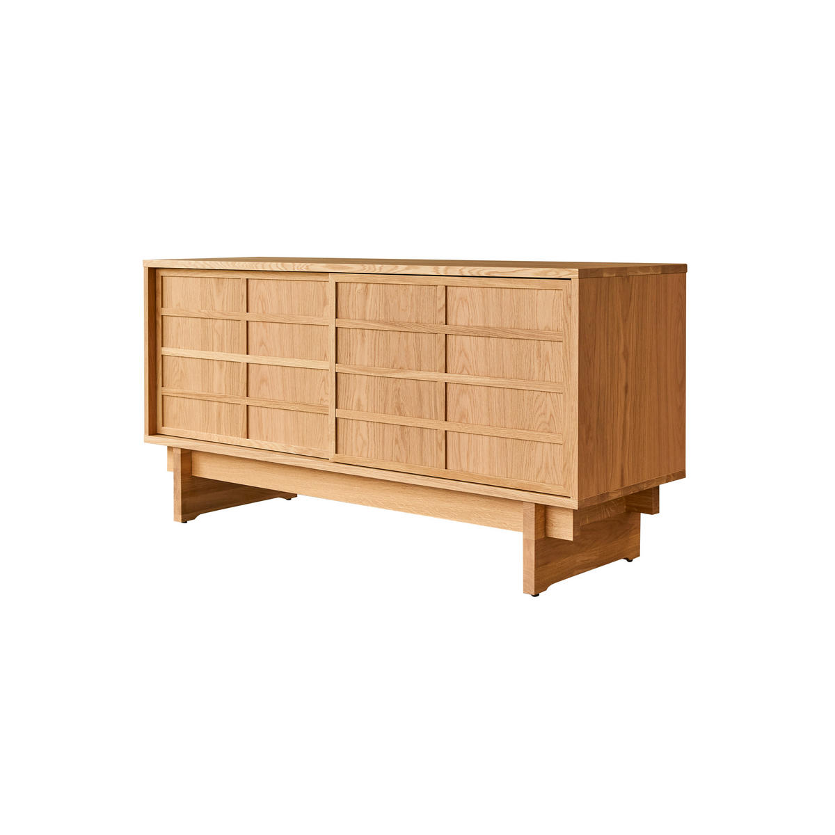 TV-SCHRANK Miu Natur aus Eiche - Naturfarben, Holz (135/70/48cm) - Tikamoon