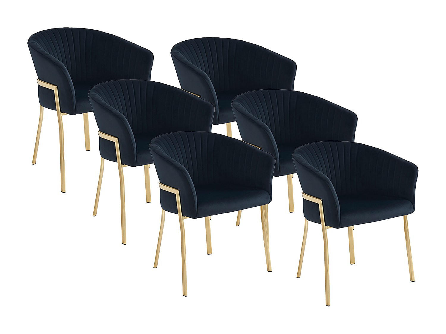 Vente-Unique Stuhl Schwarz 61x76x57 cm