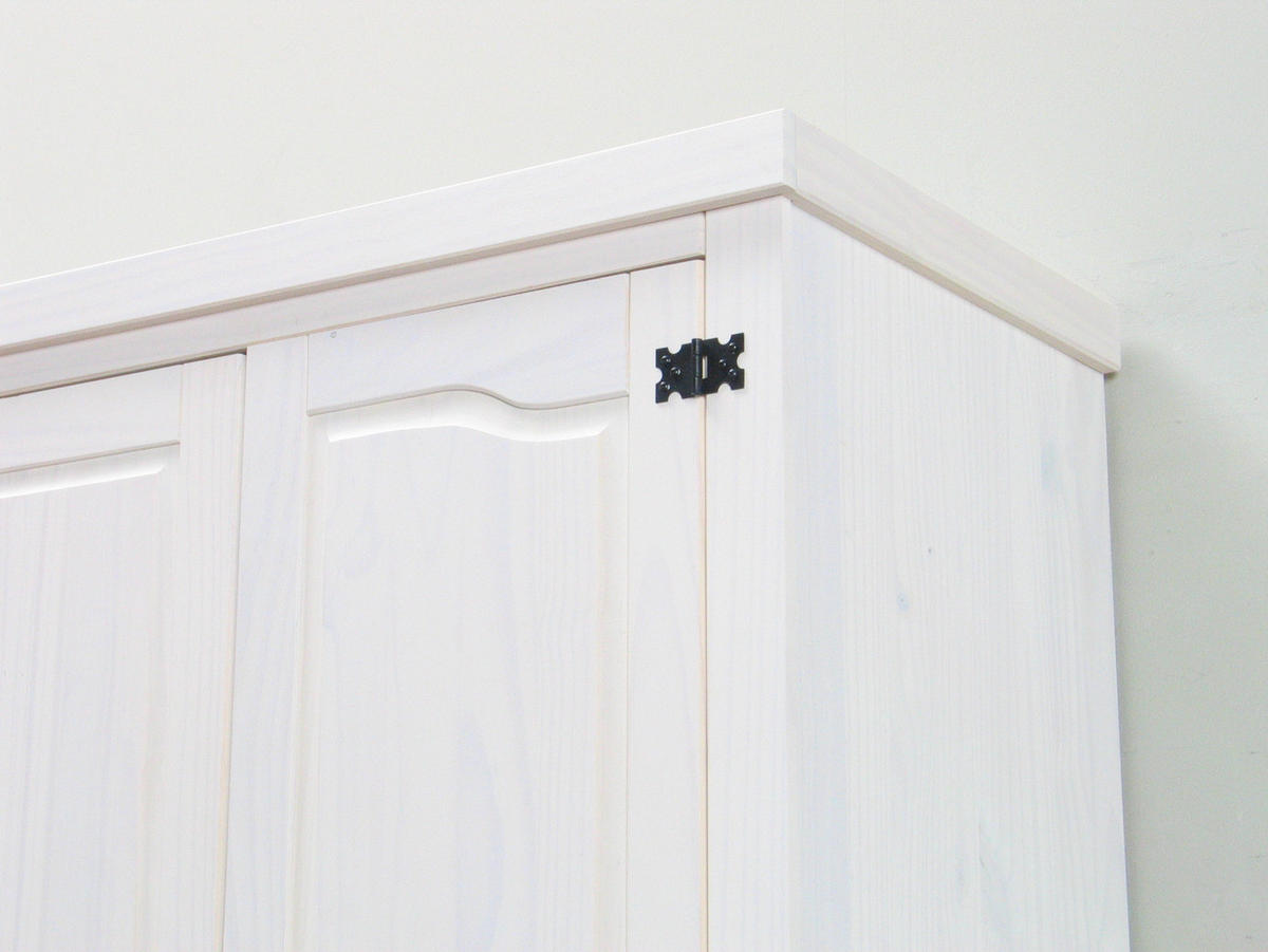 KLEIDERSCHRANK weiß - Weiß, Holz/Textil (244/196/58cm) - ebuy24