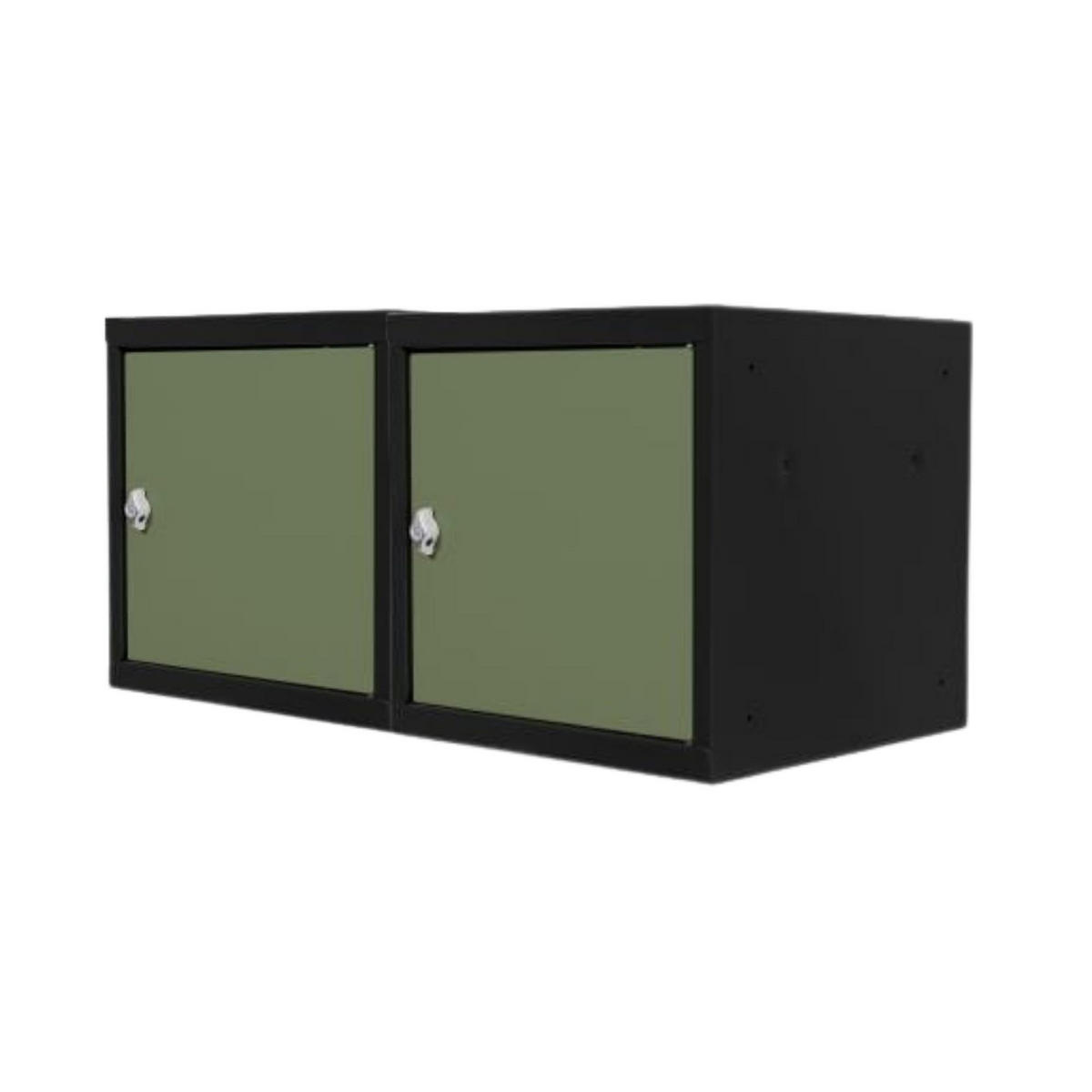 SCHLIESSFACHWÜRFEL 2x Blocky mit Drehriegelschloss für Vorhängeschloss 40x40x40cm Anthrazit/Resedagrün - Anthrazit/Grün, Metall (40/40/40cm) - PROREGAL