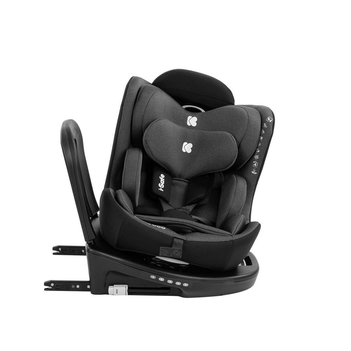 KINDERSITZ i-Safe i-Size schwarz Isofix, Top-Tether, verstellbar - Schwarz, Kunststoff (45/55/55cm) - Kikka boo