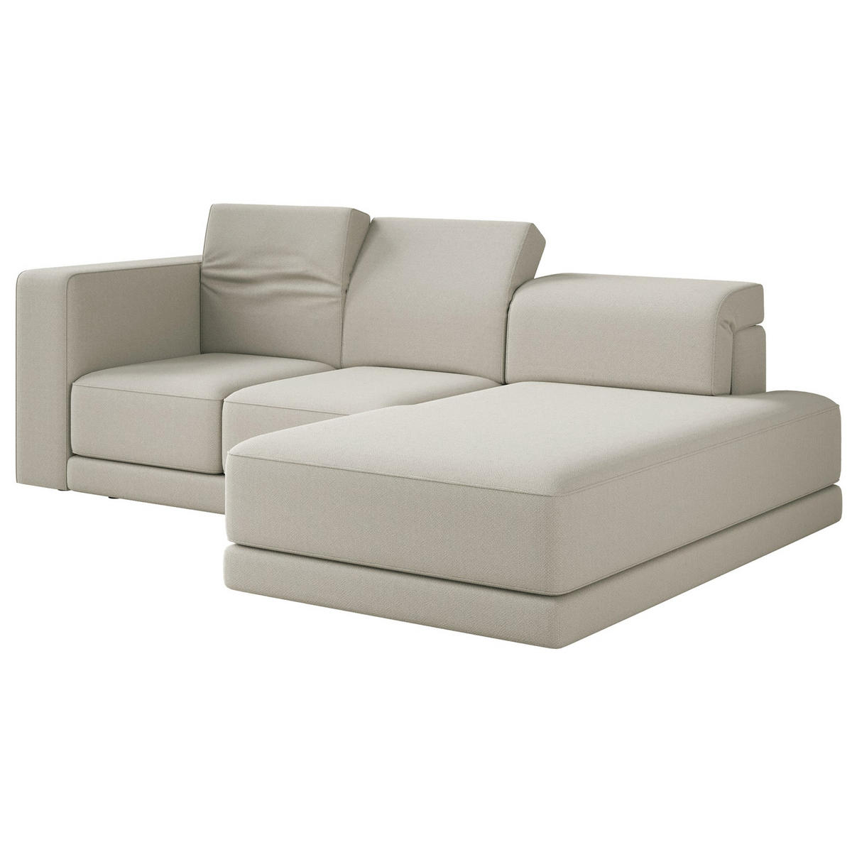 ECKSOFA Novals L-Form, 4-Sitzer, rechts 278 cm - Taupe/Schwarz, Holz/Kunststoff (168/278cm) - Selsey