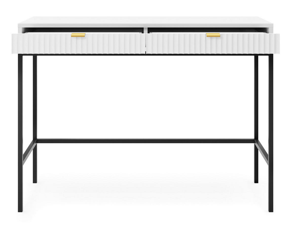 KONSOLENTISCH Vellore Weiß 104 cm - Goldfarben/Schwarz, Holzwerkstoff/Metall (50/104/77cm) - Selsey