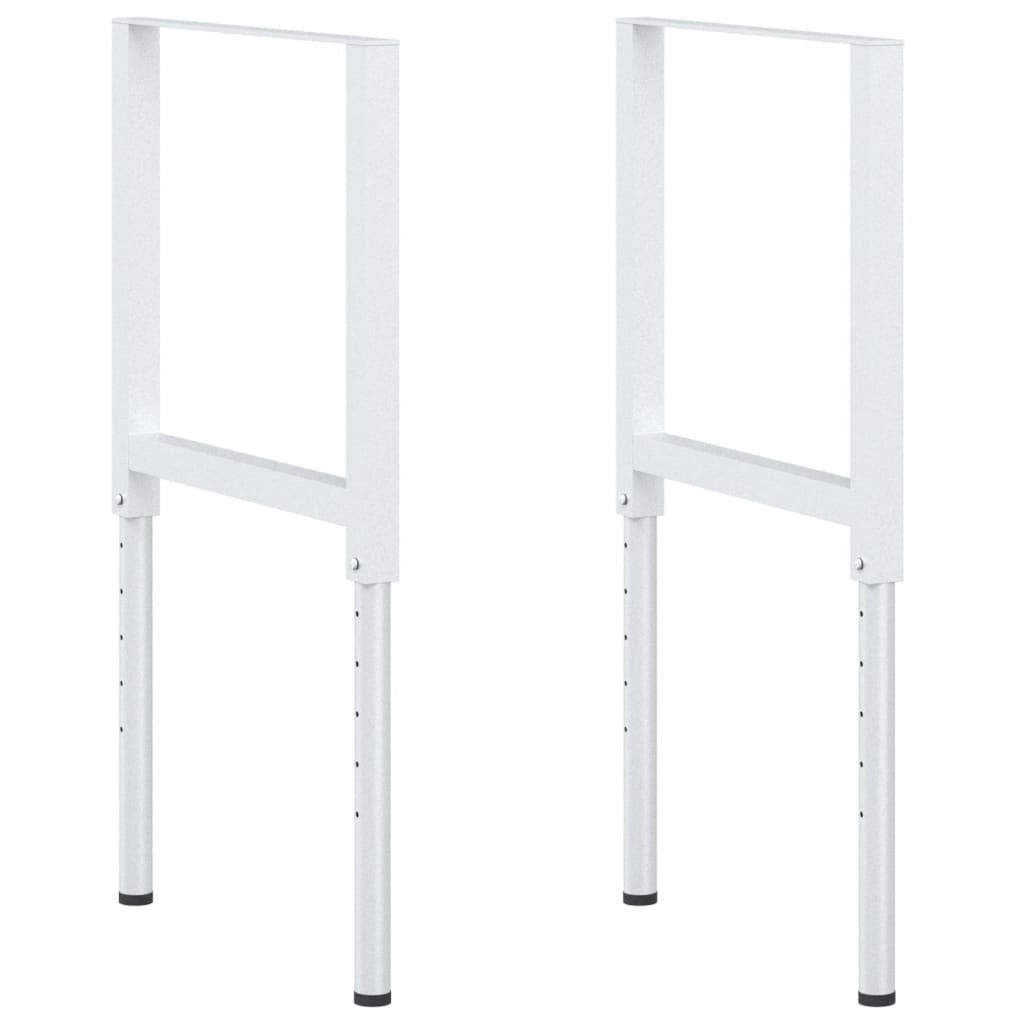 WERKBANKGESTELL Verstellbar 2 Stk. Metall 55/(69-95,5) Cm Grau - Grau, Metall (55/95.5/4cm) - vidaXL