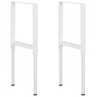 WERKBANKGESTELL Verstellbar 2 Stk. Metall 55/(69-95,5) Cm Grau - Grau, Metall (55/95.5/4cm) - vidaXL