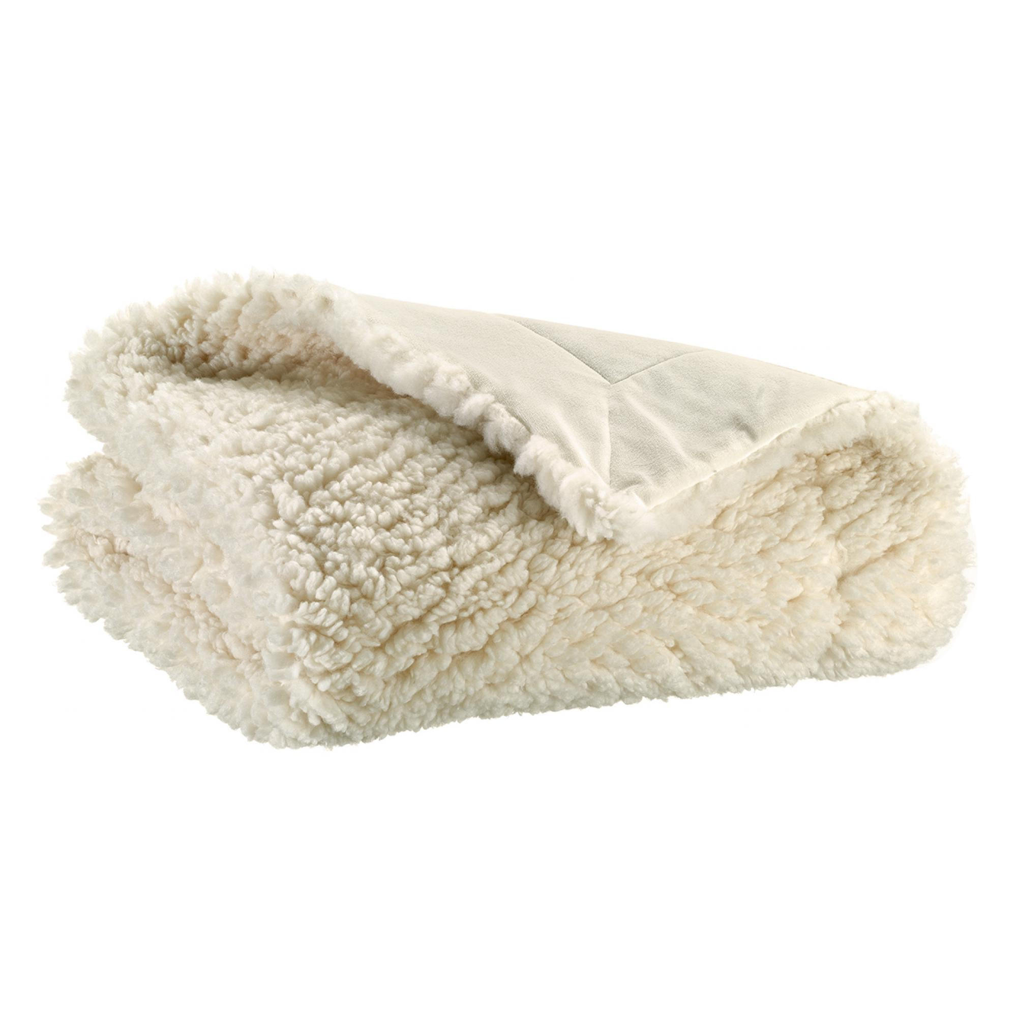 MAXI-PLAID Noam schneeweiß 180 x 220 cm - Weiß, Textil (180/220cm) - Vivaraise