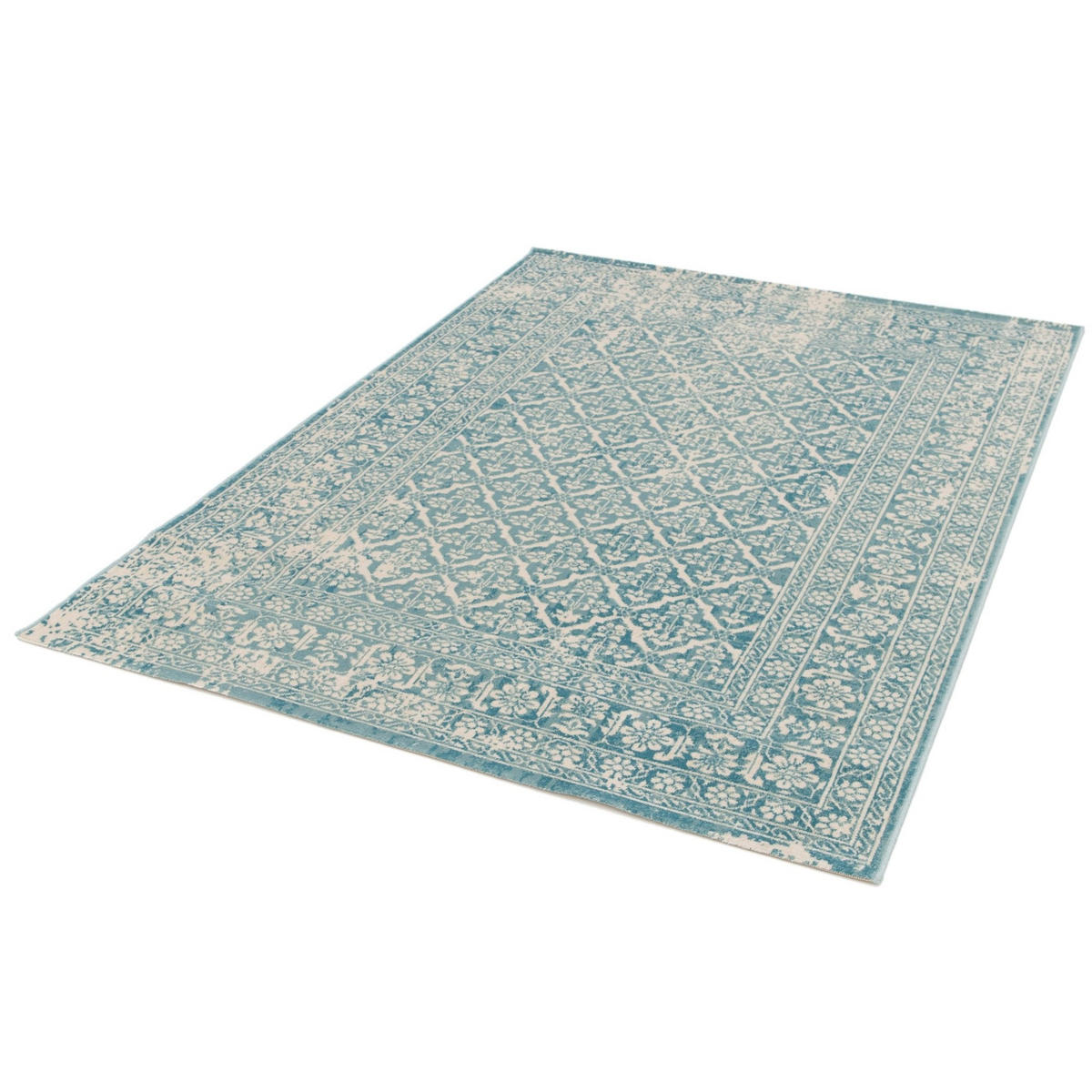 DESIGN Teppich im Vintage Stil blau - Blau, Textil (120/170cm) - AFK Living