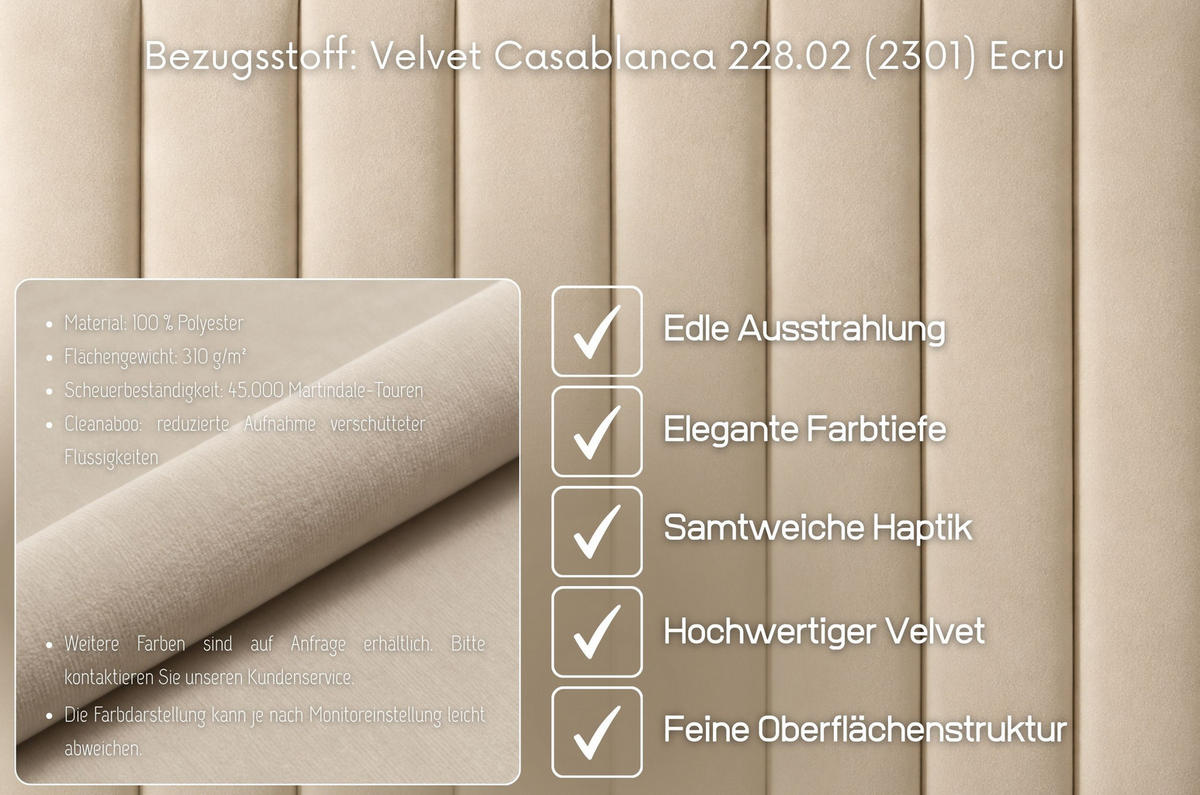 MASSIVHOLZBETT Modena mit Lattenrost und Bettkasten, Buche - lackiert, Naturfarben/Ecru, 180x200 - Ecru/Buchefarben, Holz/Buchenholz (180/200cm) - Visby