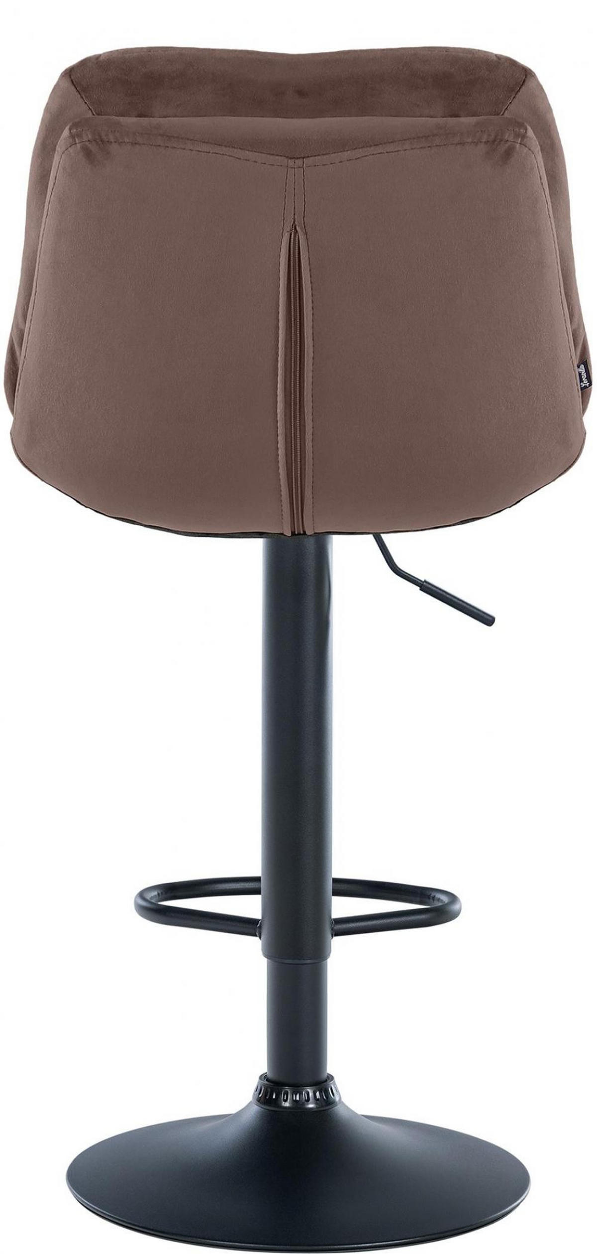 BARHOCKER Samt braun - Schwarz/Braun, Textil (46/94/54cm) - CLP