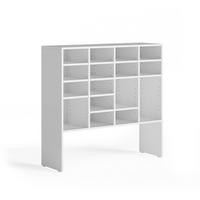 SCHUHSCHRANK Hermia, Weiß, 104.2 x 99 cm mit 16 offenen Fächern - Weiß, Holzwerkstoff (104.2/99/32.1cm) - Vicco