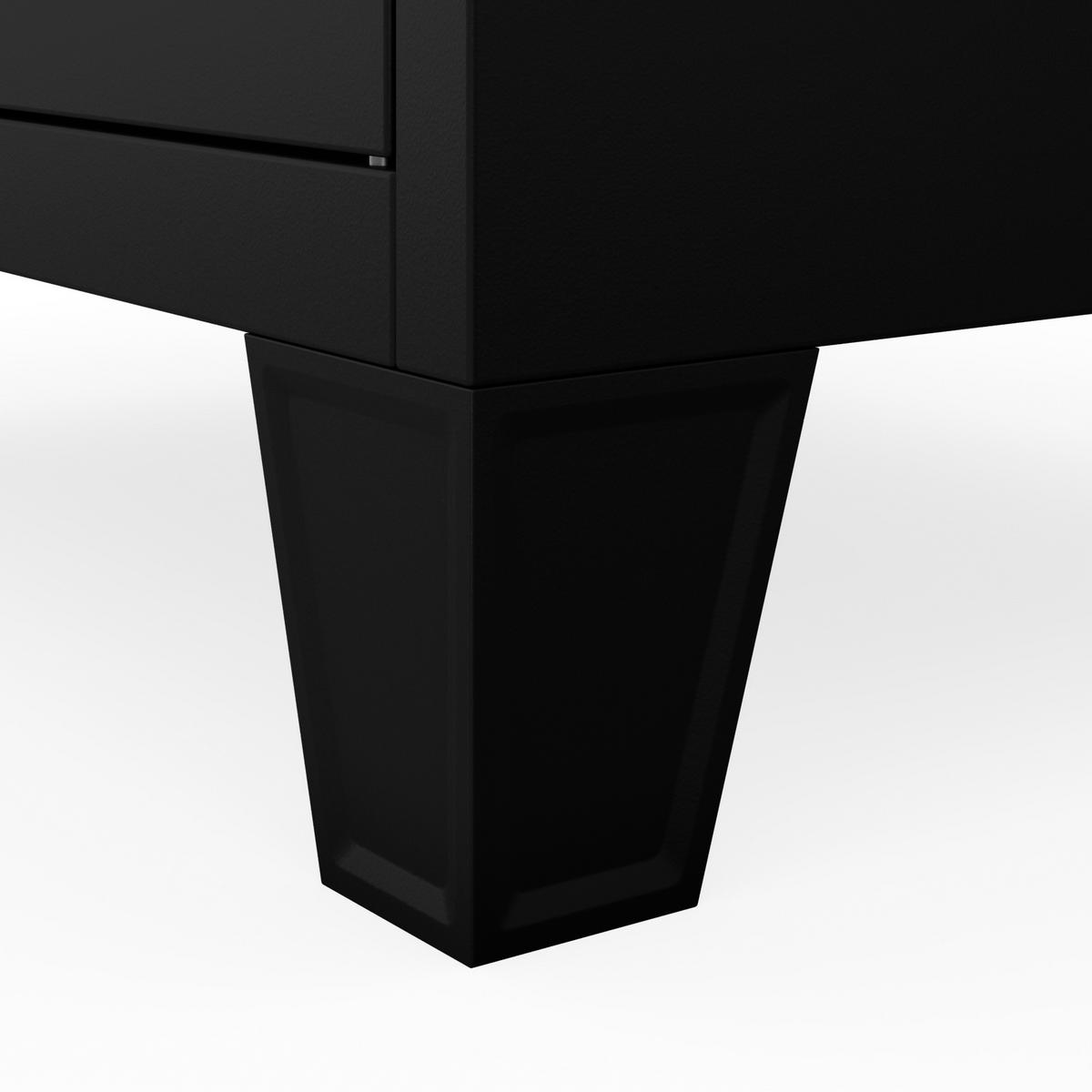 MITARBEITER-GARDEROBENSCHRANK BARTEK 1 PLUS - Schwarz, Metall (29/172/45cm)