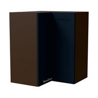 ECKHÄNGESCHRANK Oslo W12/60 Lava / Indigo Matt 60 / 60 / 72cm - Dunkelgrau/Dunkelblau, Holz/Holzwerkstoff (60/72/60cm) - Feldmann-Wohnen