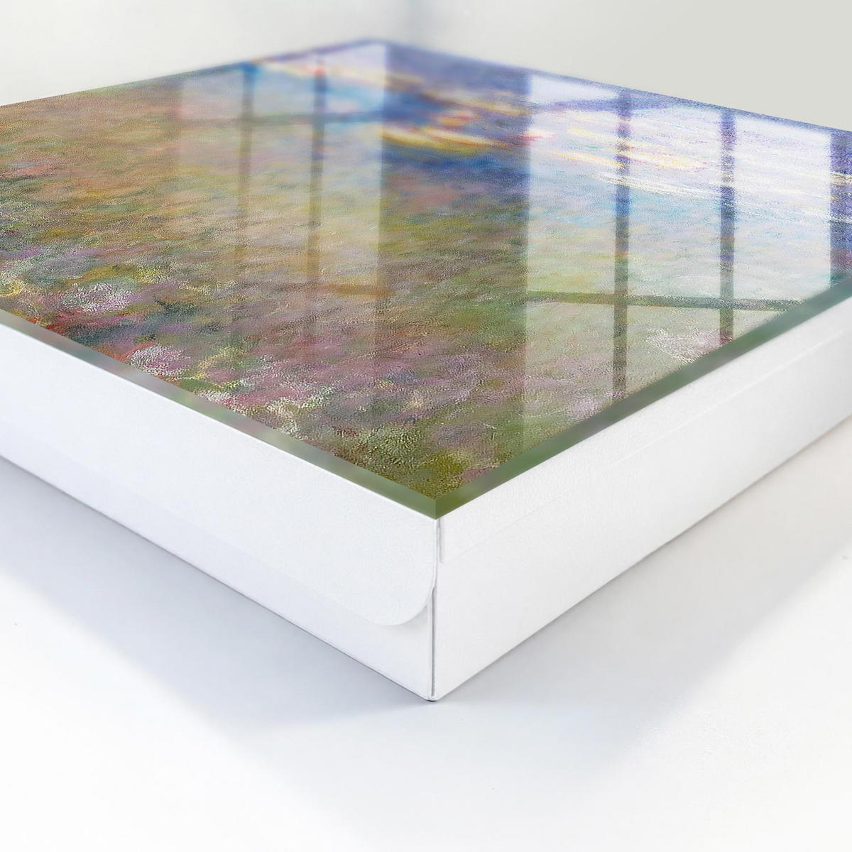 SCHLÜSSELBOX Weiß 30x30 cm – Türöffnung nach rechts - Lilien Lilien - Lila, Metall (30/30/5cm) - TULUP