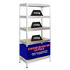 SCHWERLASTREGAL Rivet 180x90x45 cm Fachlast 250 kg Innovatives Stecksystem Verzinkt - Silberfarben, Metall (90/180/45cm) - PROREGAL