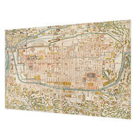 FOTOTAPETE 104x70 cm - Antike Karte - Beige, Textil (104/70cm) - Wallfluent