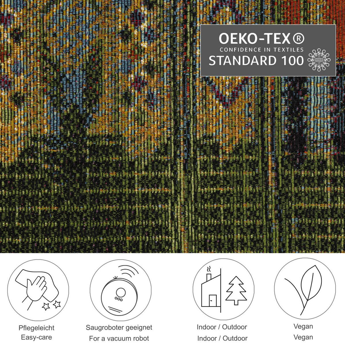 OUTDOORTEPPICH Aurora 60x100 cm - Grün, Textil (60/100cm) - Gino Falcone