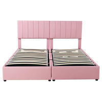 POLSTERBETT PANG-N4K8V2 180/200 cm Rosa - Rosa, Fell - PANGIVO