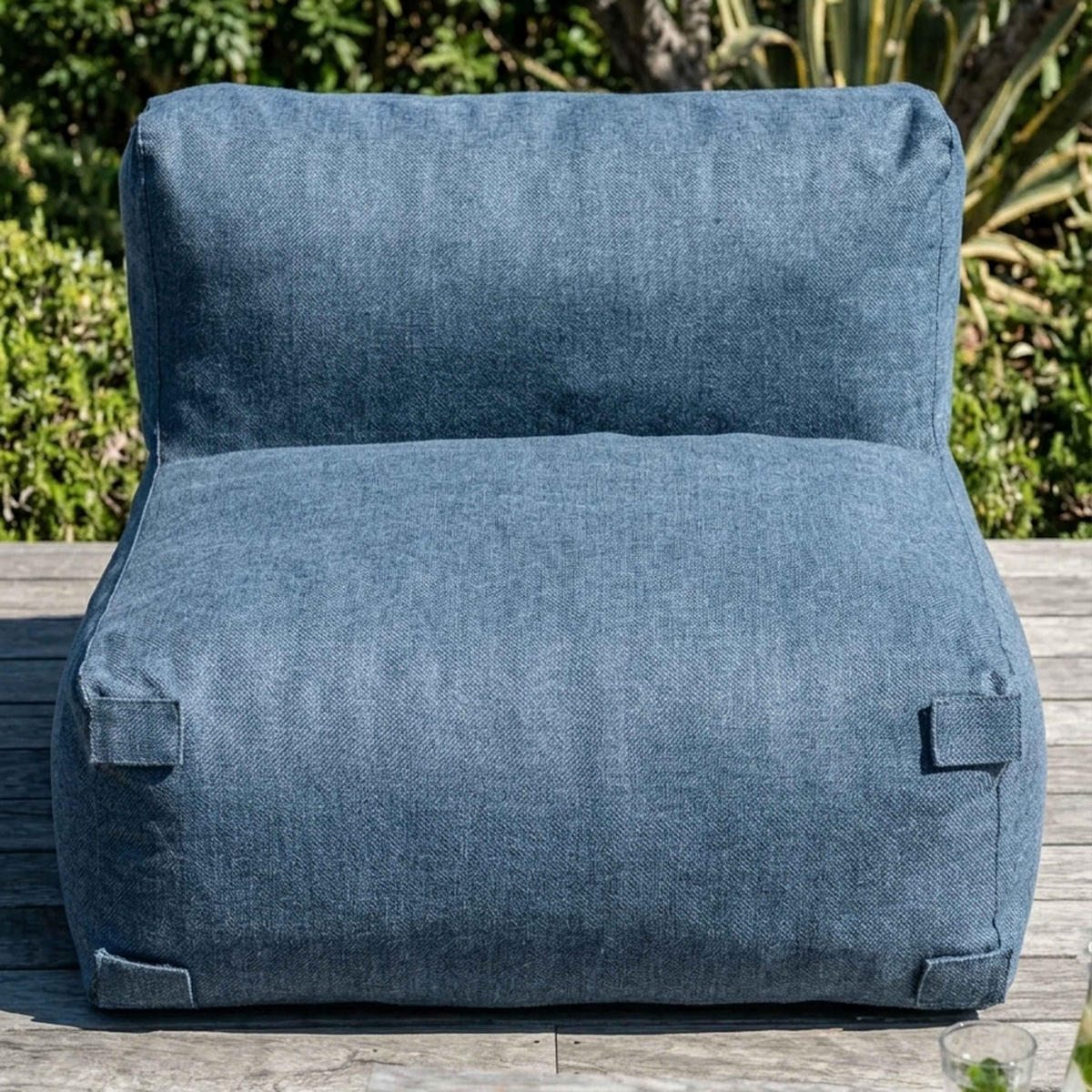 SESSEL, Pazifikblau - Blau, Textil (85/65/85cm) - Oviala
