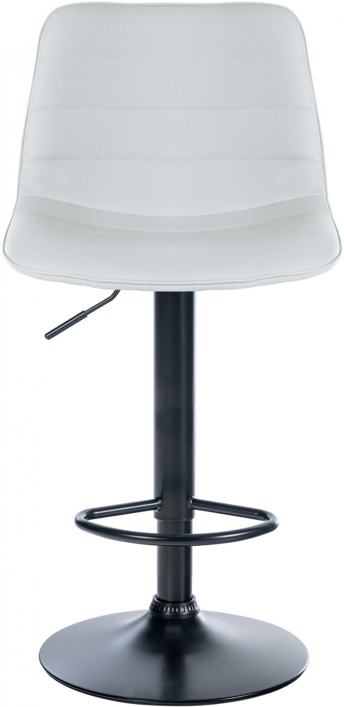 BARHOCKER 2er Set Lederlook weiß - Weiß, Textil/Metall (45/89/46cm) - CLP