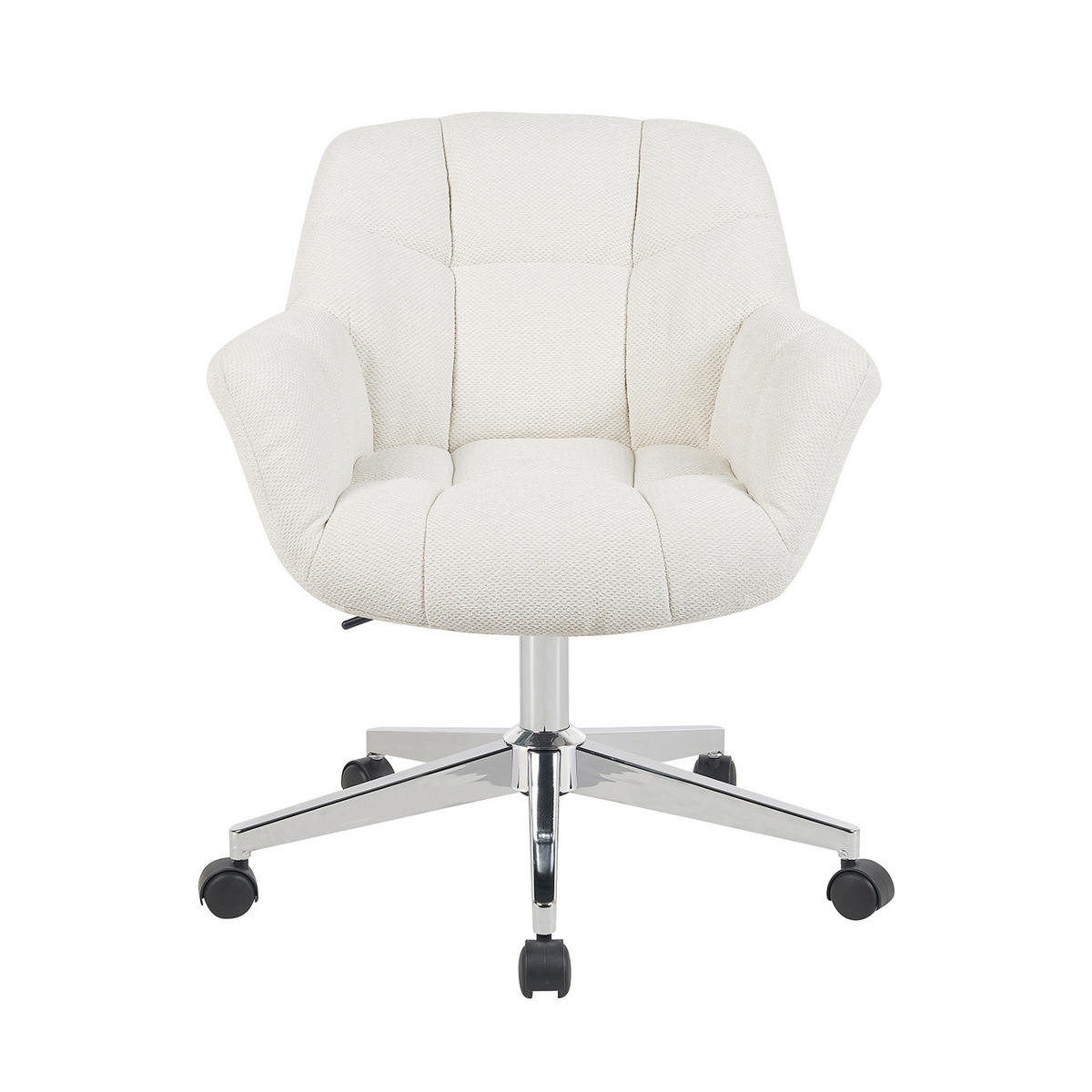 BÜROSTUHL Mika-Nio - Chromfarben/Creme, Textil/Metall (65/78/66cm) - DUBI Möbel