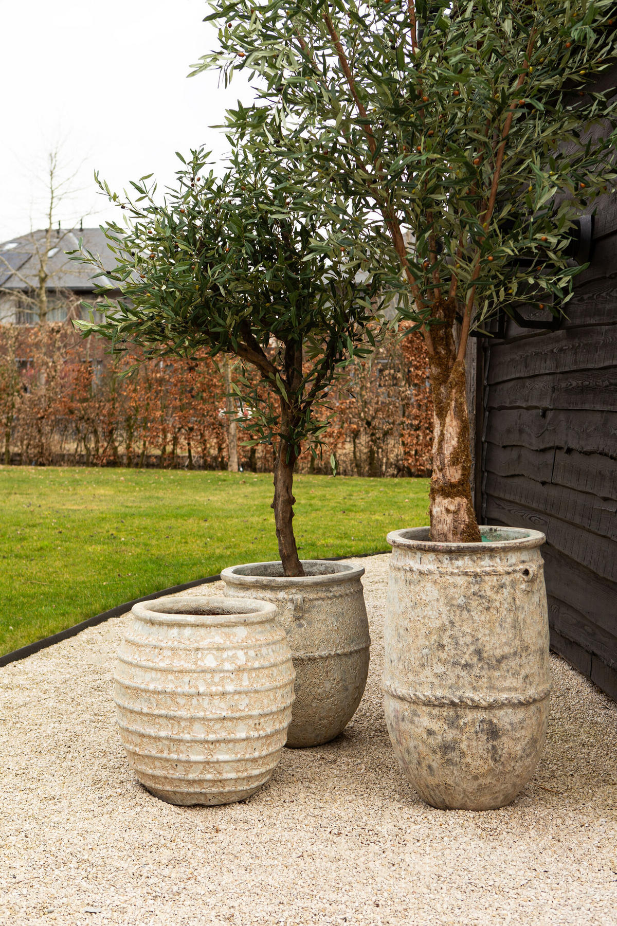 TOPF Tony Grau 60/60/72cm - Grau, Keramik (72cm) - PTMD Collection