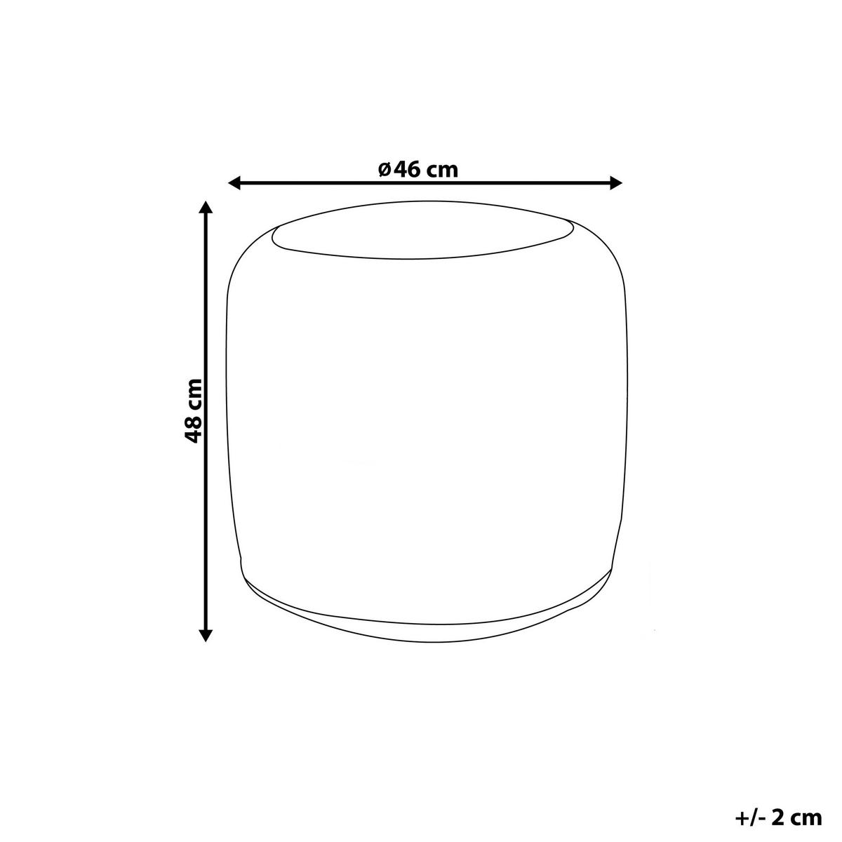 POUF Dalama 46/46/48 cm - Beige, Naturmaterialen (46/48/46cm) - Beliani