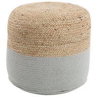 POUF Dalama 46/46/48 cm - Beige, Naturmaterialien (46/48/46cm) - Beliani