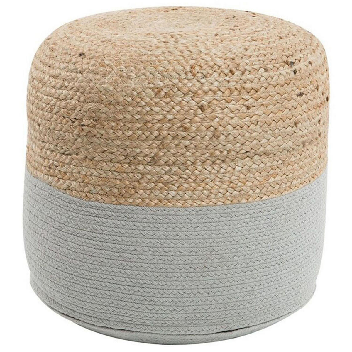 POUF Dalama 46/46/48 cm - Beige, Naturmaterialien (46/48/46cm) - Beliani