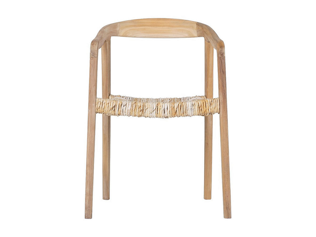 STUHL mit Armlehnen 2er-Set - Teakholz - Holzfarben hell - JUNARIA - Naturfarben, Naturmaterialien (55/78/57cm) - Vente-Unique