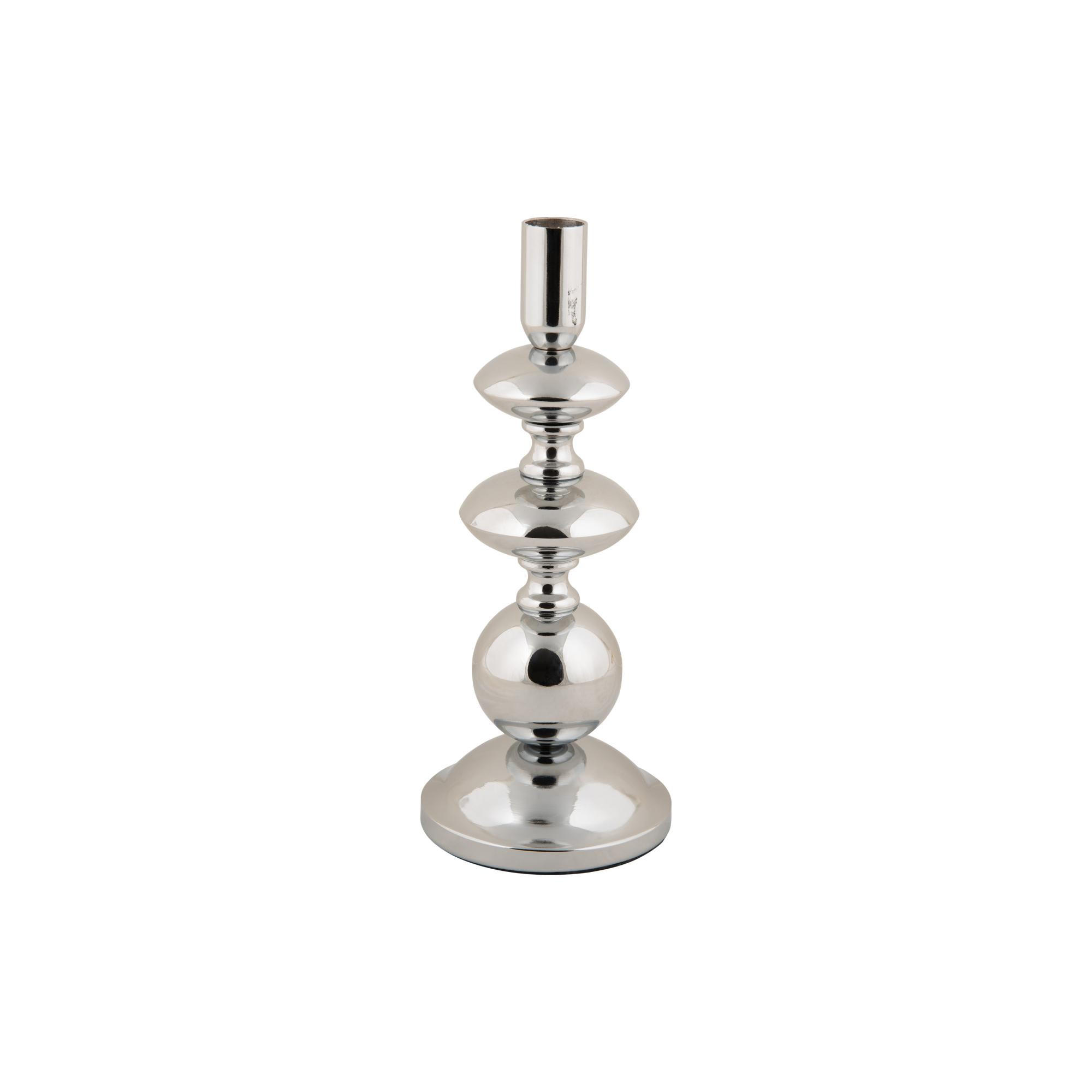 KERZENLEUCHTER Dazzle Large Silber 10/10/21 cm - Silberfarben, Metall (10/21/10cm) - Present Time