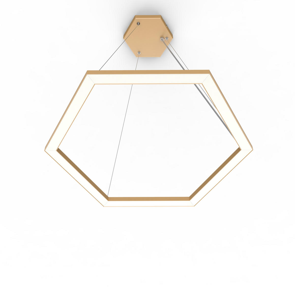 LED-HÄNGELEUCHTE - Goldfarben, Metall (1.6/100/60cm) - Lumicom