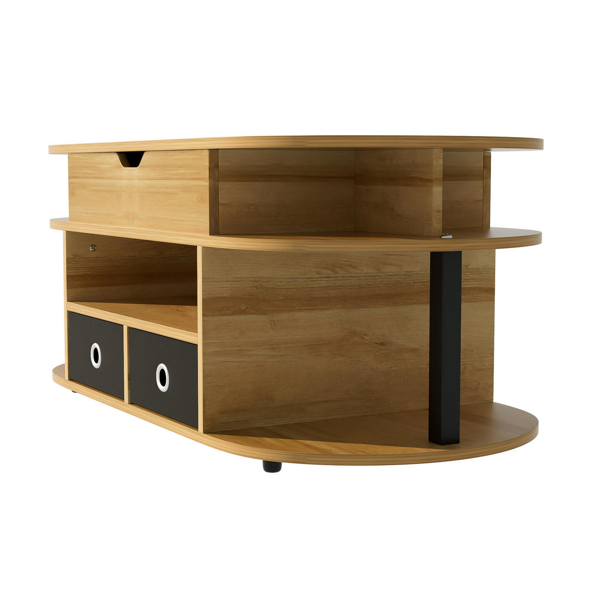COUCHTISCH aus Spanplatte 105x50x45/60 cm in Naturfarben mit Hebefunktion - Naturfarben, Holzwerkstoff (105/50/60cm) - Modfu