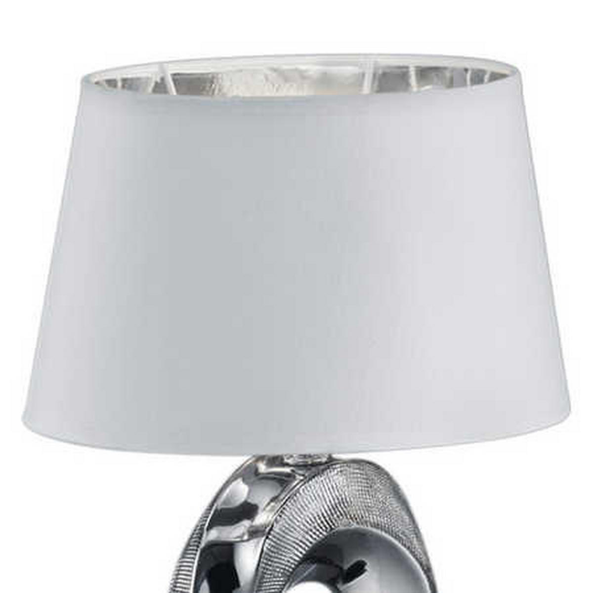 TISCHLEUCHTE Keramik Silber Weiß - Silberfarben, Keramik (23/16/33cm) - Trio Leuchten