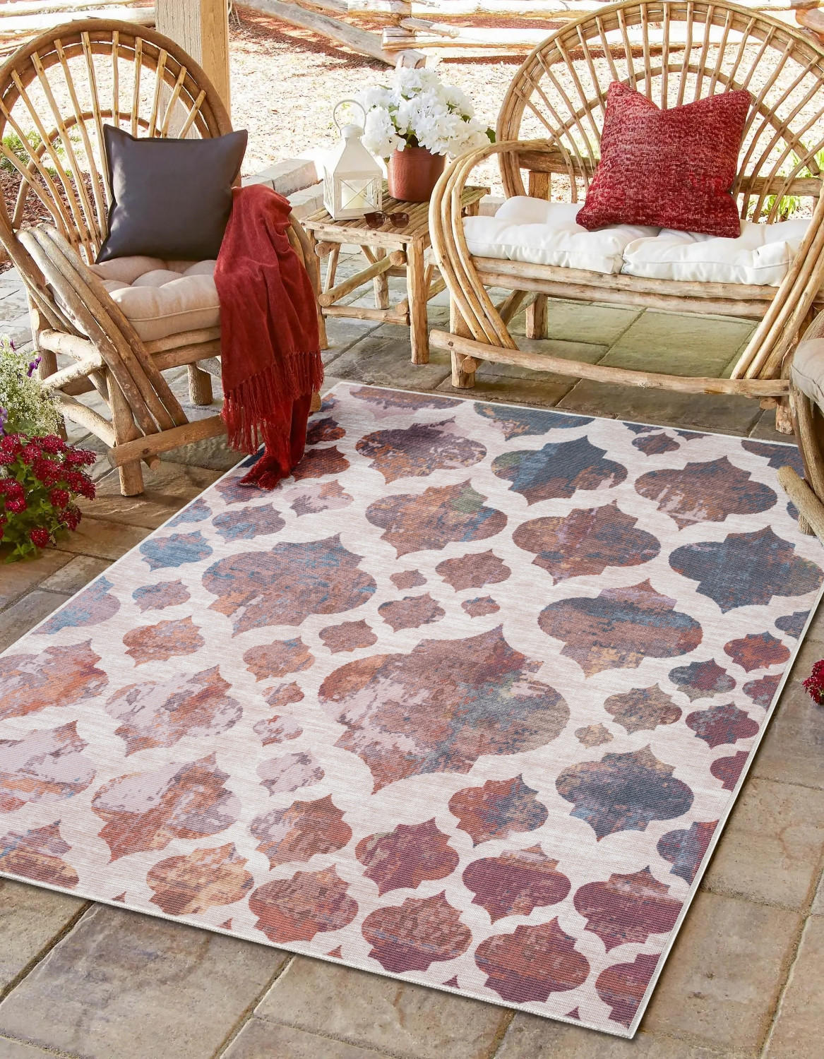 TEPPICH Nile Bordeaux,Petrol,Rostfarben 160/230 cm - Bordeaux, Textil (160/230cm) - My-Rug