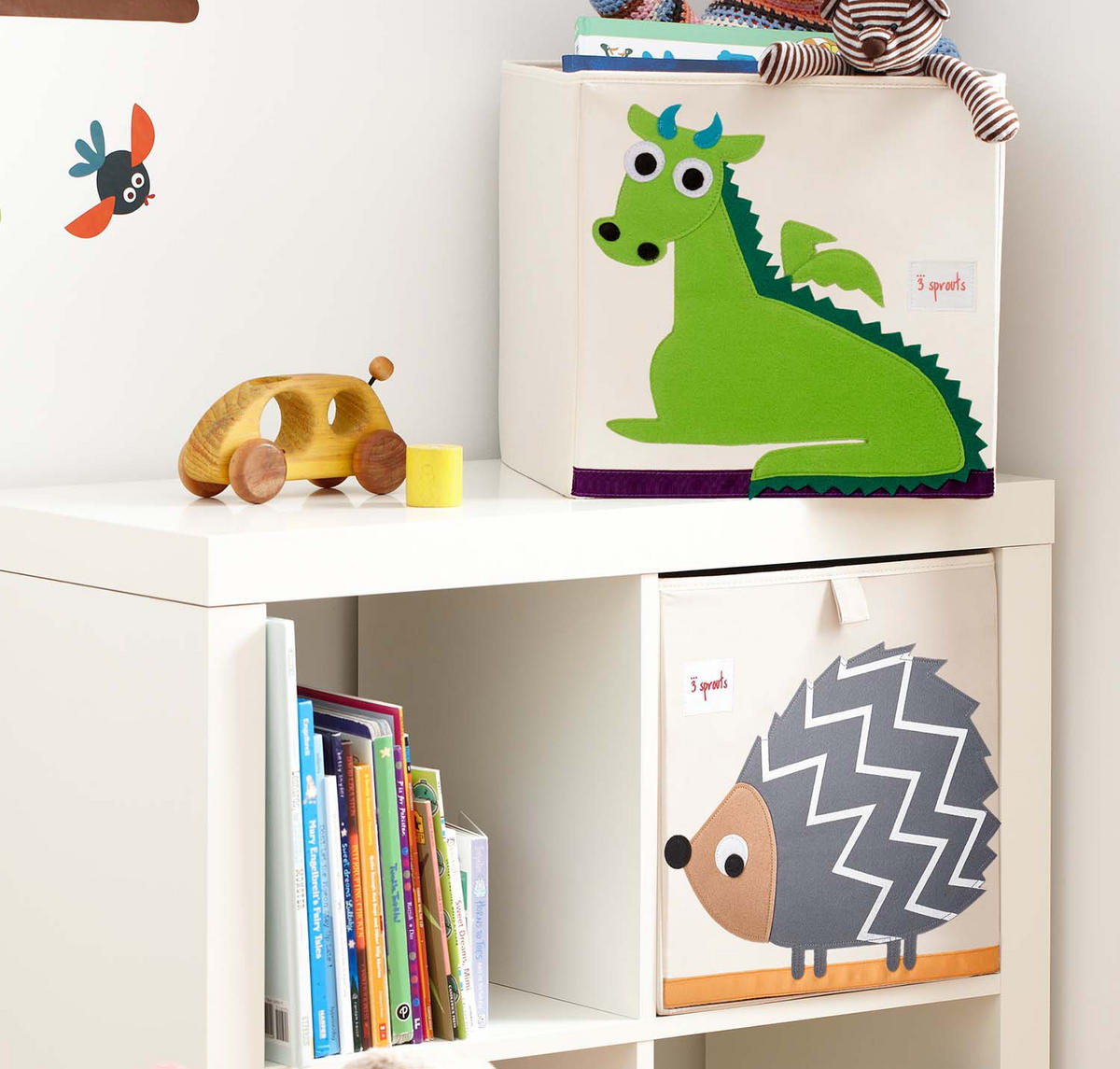 AUFBEWAHRUNGSBOX Drache 33x33x33cm - Naturfarben, Textil (33/33cm) - 3Sprouts