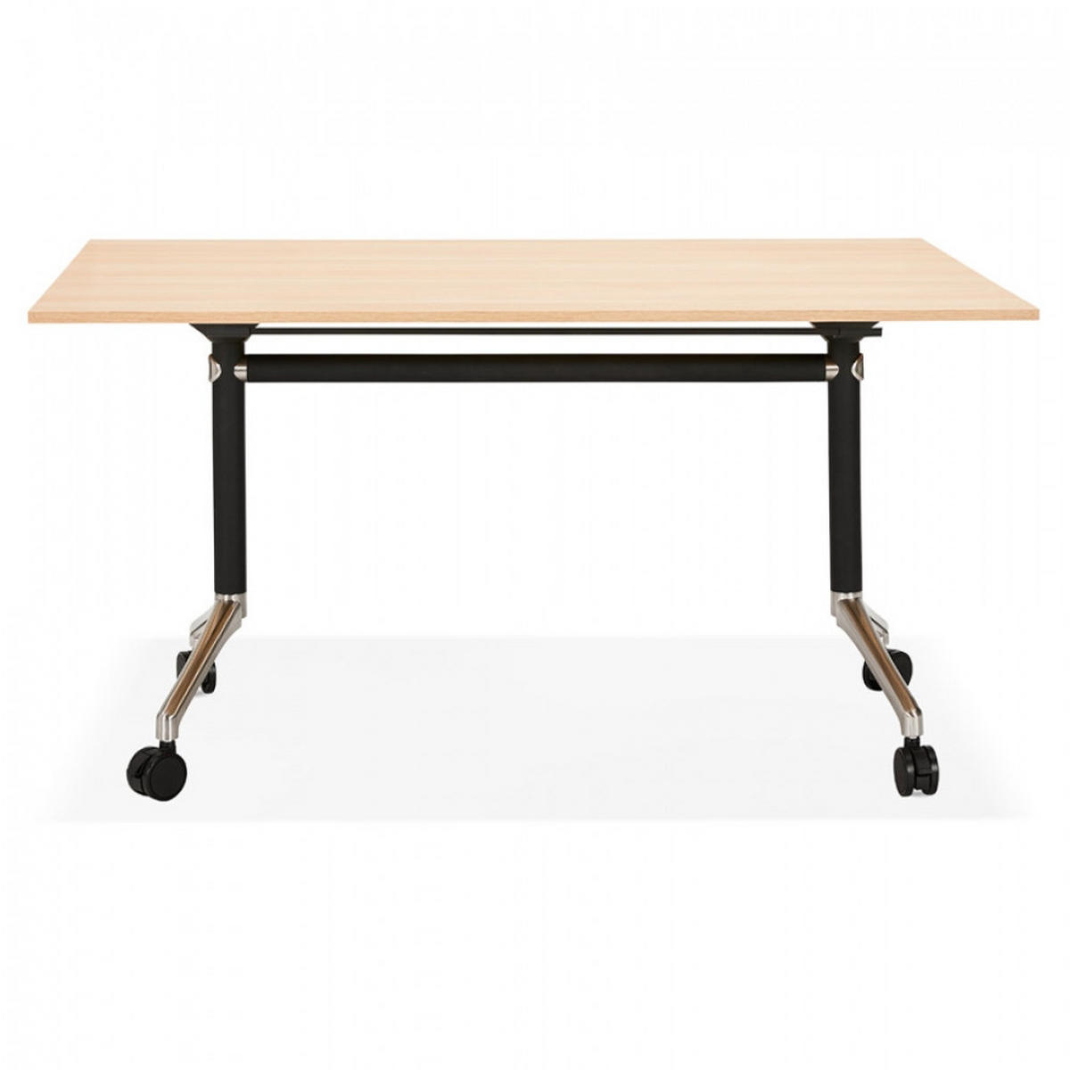 SCHREIBTISCH Beige 140x70x73 cm - Beige/Schwarz, Holz/Metall (140/70/73cm) - AlterEgo