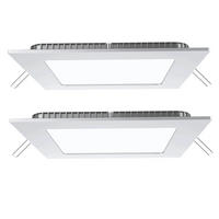 LED EINBAUPANEL Weiß Kunststoff - Weiß, Metall (16/16/2cm)
