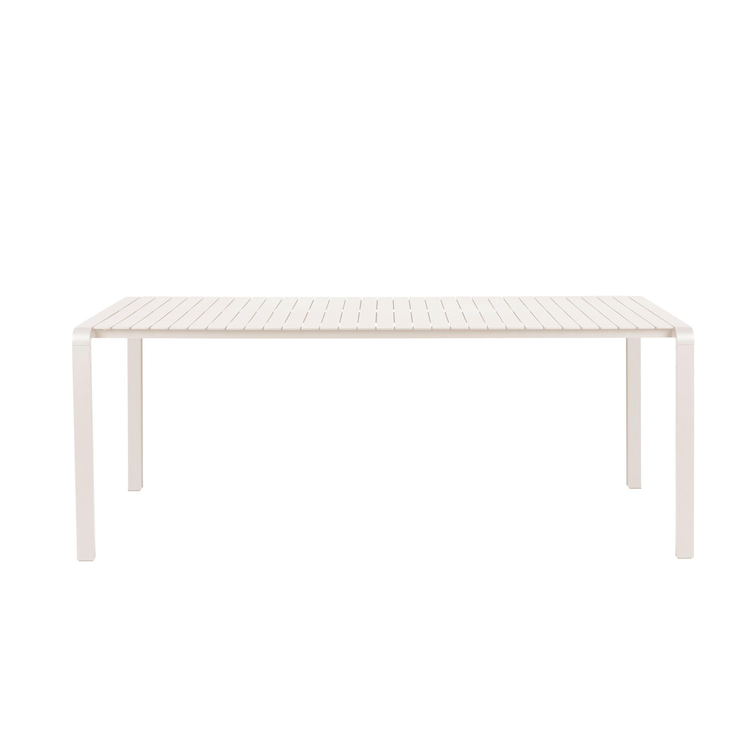 GARTENTISCH Vondel 214x97 cm Weiß - Weiß, Metall (214/96.7/75cm) - Zuiver